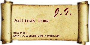 Jellinek Irma névjegykártya