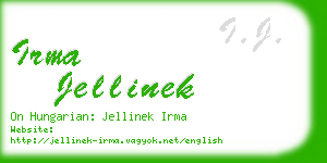 irma jellinek business card